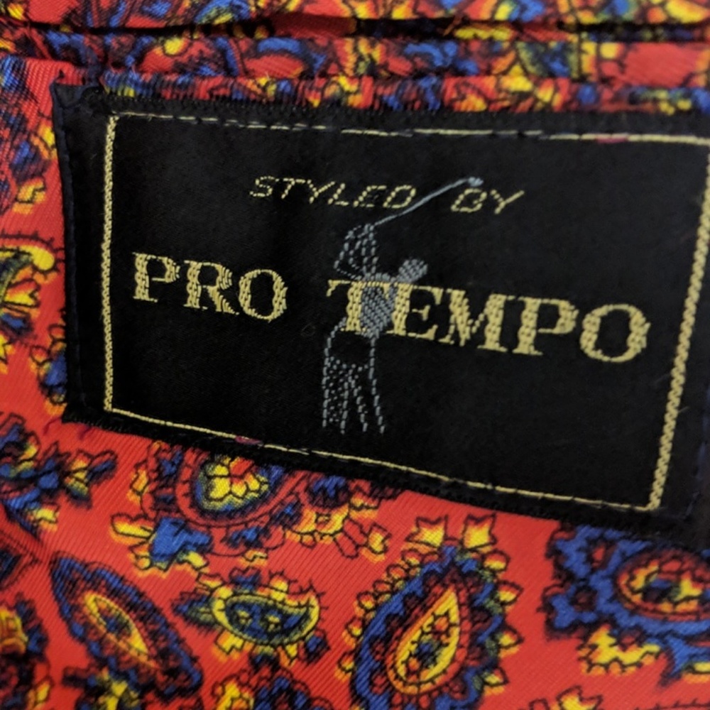 70s Vintage Wide Lapel Mens Polyester - Picture 7 of 8